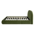 thumbnail image 3 of Jennifer Taylor Home Archie Puffy Grounded Upholstered Queen Platform Bed, Olive Green Performance Velvet, 3 of 9