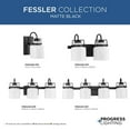 thumbnail image 5 of Fessler Collection One-Light Matte Black Opal Glass Farmhouse Bath Light, 5 of 13