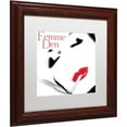 thumbnail image 2 of Trademark Fine Art "Femme Den I" Canvas Art by Color Bakery White Matte, Wood Frame, 2 of 4