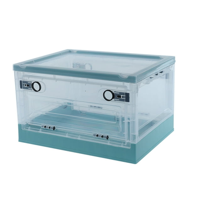 Large Plastic Storage Bins with Lids Storage Bins with Lids - Collapsible Storage Bins, Plastic Storage Bins for Closet Organizer, 28L Folding Storage Box, Stackable Toy Storage Bins