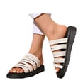 thumbnail image 3 of Xijirk Women Sandals Open Toe Design Comfortable Mid Heel Footwear Versatile Casual Wear Women Sandals for Everyday Style Spring Summer with Jeans T Shirts,White,8.5, 3 of 9