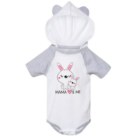 

Inktastic Mama Loves Me- bunny family Gift Baby Boy or Baby Girl Bodysuit