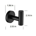 thumbnail image 2 of Bathroom Wall Storage Bathroom Towel Hook Robe Hook Shower Kitchen Wall Hanging Hooks No Drill Wall Mount SUS 304 Stainless Steel Matt Black 6 Pack,Bathroom Storage Rack, 2 of 2