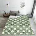 thumbnail image 5 of Pofeuu Daisy Plaid Green Print Ultra-Soft Micro Fleece Blanket,for Bed Or Sofa,All Season Throw Blankets Flannel Blanket-40"x30", 5 of 7