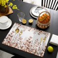 thumbnail image 3 of Brown Red Eucalyptus Leaves Placemats Set of 6, Watercolor Spring Summer Botanical Placemats for Dining Table, Place Mats for Kitchen Tabletop, Waterproof Wipeable Dining Table Mats Set, 3 of 9