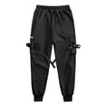 thumbnail image 5 of Hxshgdsn Cargo Pants For Men Slim Fit Straight Wide Drawstring Long Pant With Large Pockets Casual Outdoors Black Xl, 5 of 6