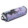 thumbnail image 2 of Hair Tool Organizer Bag with Heat Resistant Mat Removable Travel Storage Case for Hot Air Brushes Curling Irons Black Horse and Pink Unicorn, 2 of 8