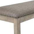 thumbnail image 4 of Lexicon Southlake Banc en Bois et Tissu, Gris Brunâtre, 4 of 6
