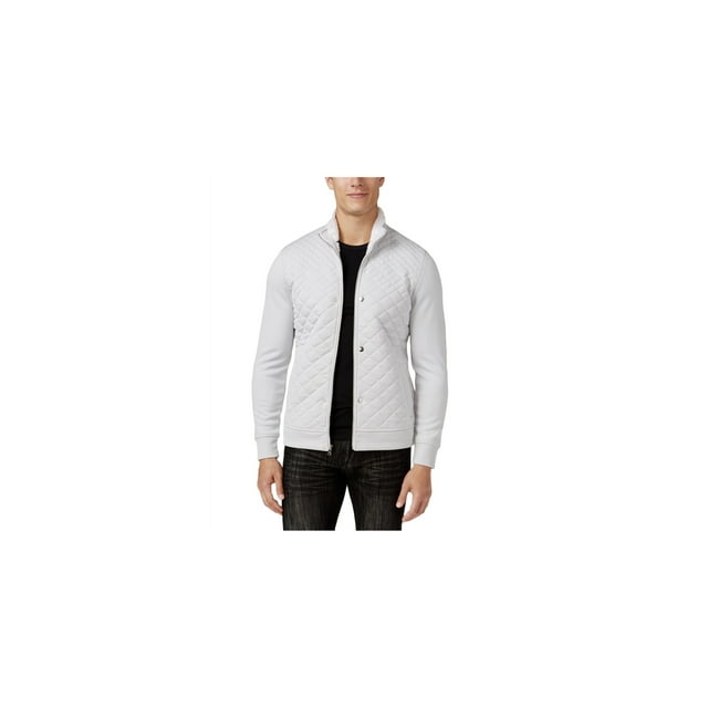 I.N.C Veste Matelassée à Fermeture Éclair pour Hommes, Gris, Très Grand