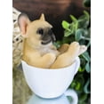 thumbnail image 5 of Realistic Mini French Bulldog Puppy Teacup Statue Pet Pal Dog Resin Figurine, 5 of 6