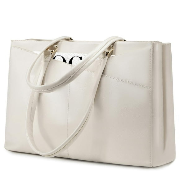 Bolsa para ordenador portátil LOVEVOOK para mujer de 15,6 pulgadas, impermeable, de piel, ordenador,