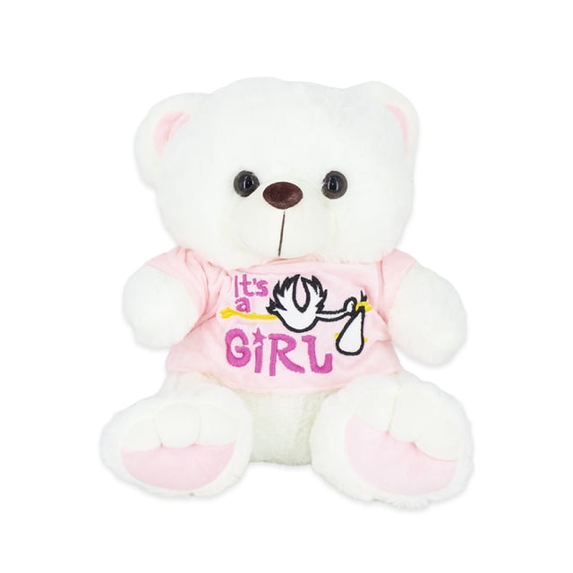 Oso De Peluche Con Playera Rosa It S A Girl Con Cigüeña