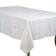thumbnail image 1 of Fennco Styles Delicate Woven Jacquard Stripe Tablecloth - White Table Cover for Home, Dining Room DÃ©cor, Banquets, Family Gathering, Wedding and Special Occasion, 1 of 9