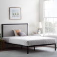 thumbnail image 4 of Rest Haven Metal Platform Bed Frame with Upholstered Headboard, King, Gray, 4 of 8