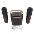 thumbnail image 2 of Ensemble de Haut-Parleurs et Microphones RVB Portables, Système PA Rechargeable BT 5.3 de 5200 mAh, Mini Machine de Karaoké avec 2 Micros Sans Fil pour Fête d'Anniversaire à la Maison, 2 of 7