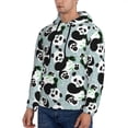 thumbnail image 3 of Xecao Panda And Eucalyptus Pattern Men's Adult Pullover Hoodie,Hooded Sweatshirt-Small, 3 of 7