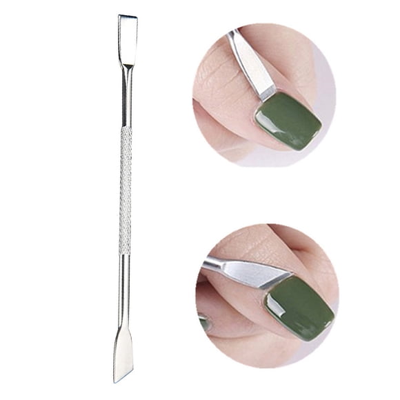 Pompotops Beauty Products Clearance,Women Beauty Gifts,Nail Pusher Forceps Double Stainless Remover Manicure Nail Cleaner Tools