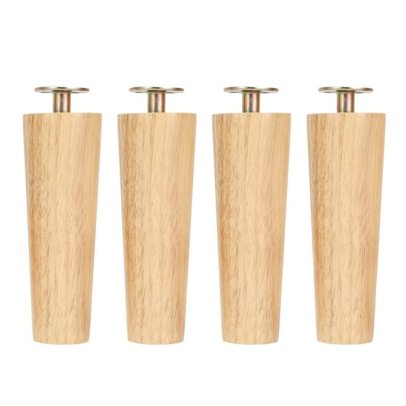 DEBGFS Wooden Table Legs Wood Furniture Leg Wooden Sofa Feet Wood Tapered Furniture Feet with Screws for Couch Sofa Bed Cabinet Ottoman Set of 4,h15styleb