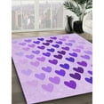 thumbnail image 2 of Ahgly Company Indoor Round Patterned Tyrian Purple Area Rugs, 7' Round, 2 of 6
