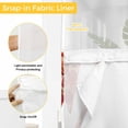 thumbnail image 6 of Realistic Food No Hook Shower Curtain with Snap in Liner Pepperoni Pizza Yummy Thin Crust Waterproof Bathroom Shower Curtain with See Through Top Window for Bathtub 72" x 78", 6 of 9