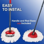 GRAREND Spin Mop Heads Replacements, 4 Pcs Microfiber Mop Replace Head Refill Compatible with OCedar