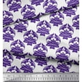 thumbnail image 3 of Soimoi Purple polyester Crepe Fabric Flourish Damask Fabric Prints By Yard 52 Inch Wide, 3 of 3