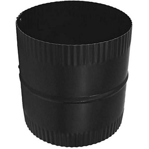 Stove Pipe Starter Joint, Black, 24-Ga., 6 x 6-In.