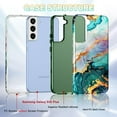 thumbnail image 2 of CASEFIV for Samsung Galaxy S22 Plus Case,[Military Grade Drop Tested] Marble Pattern Design Slim Rugged Shockproof Women Girls Men Protective Anti-Scratch Cover,Blackish Green, 2 of 7