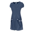 thumbnail image 7 of Tshirt Dress Women Summer Loose Fit Short Sleeve Crewneck Casual Mini Dresses with Pockets T Shirt Dresses for Women, 7 of 7