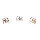thumbnail image 3 of 3pcs de material de oro y material de plata Y de Bronce Tono Hélice Cartílago Del Manguito Del Oído 3 Aros Pendientes, 3 of 8
