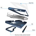 thumbnail image 3 of Decase for Samsung Galaxy Z Fold 4 Case with Pen Holder & Stylus, Camera Frame Stand,Pen Slot Phone Case with Screen Protector Matte PC Bumper Anti-Scratch Kickstand Cover for Z Fold 6,Darkblue, 3 of 12