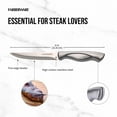 thumbnail image 3 of Farberware Classic 4-Piece Stainless Steel Steak Knife Set, Stainless Steel Handles, 3 of 12