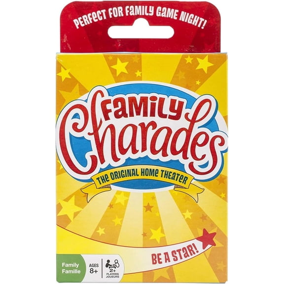 Outset Media Family Charades Card Game The Original Home Theater, 71 Cards, 0.3 lb, 2 Players, Ages 8