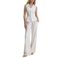 thumbnail image 2 of Women'S 2 Piece Sets Sleeveless Vest Pants Suits White XL, 2 of 9