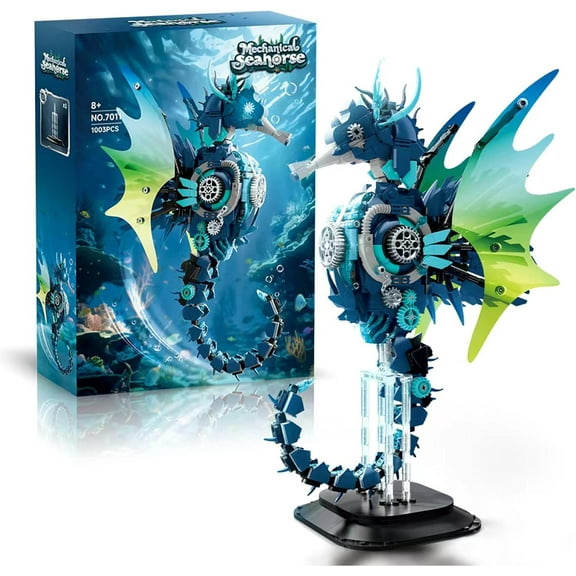 Honchoes Mechanical Seahorse Building Set Compatible with Lego Animal Decor for Adults Boys Girls 1003 Pcs
