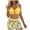 Yellow, variant on Wamejoo Women Two Piece Swimsuit Bathing Suits Floral Tropical High Waisted Beachwear Board Shorts Halter Tops (Yellow, S)
