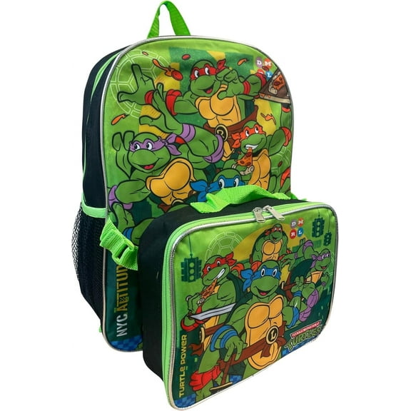 Teenage Mutant Ninja Turtles Backpack 16" & Detachable Lunch Bag