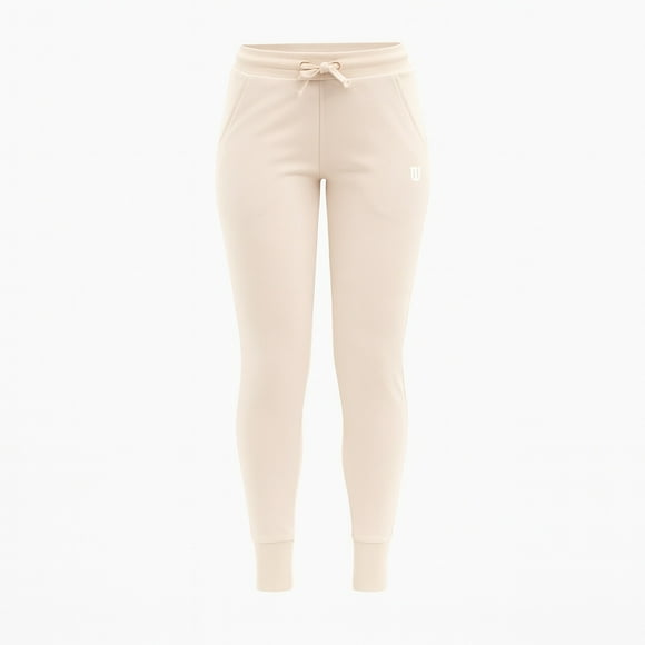 Pantalón Deportivo Wilson para Mujer Jogger French Terry Color Beige Talla CH