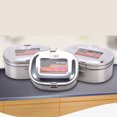 thumbnail image 4 of Abbracc Stainless Steel Bento Lunch Box Dinner Food Container Double Layer M, 4 of 9