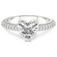 thumbnail image 3 of 4 Carat IGI Certified Heart Shape Lab Grown Diamond Engagement Ring | 14K White Gold |Eloa Secret Halo Diamond Ring | FG-VS1-VS2 Quality Friendly Diamonds, 3 of 4
