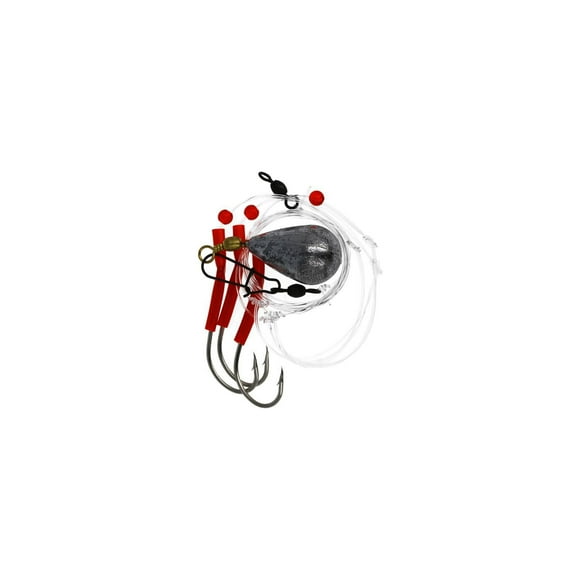 Eagle Claw Ql1042-3R Laser striped Bass Rig, Red Tubing, 3oz Bell weight, Laser striped Bass Rig