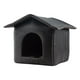 thumbnail image 3 of Casa para gatos al aire libre, camas impermeables para gatos domésticos, perrera para perros pequeños, casa para gatitos, muebles de invierno, refugio Negro Yinane Refugio de gatos callejeros, 3 of 8