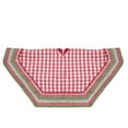 thumbnail image 3 of Northlight Buffalo Plaid Christmas Tree Skirt -  50" - Red and White, 3 of 3