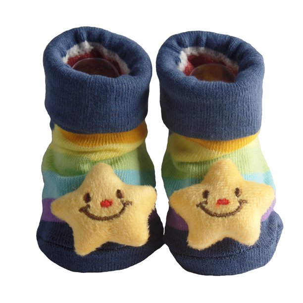 Gifts Are Blue Cute Infant Baby Booties, Cotton 3D Sock Slippers, 06