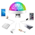 thumbnail image 1 of 3@# DJ RGB Colorful Music Sound Led Usb Interface Holiday Party Atmosphere Interior Dome Trunk Lamp Car Usb Ambient LightYellow 1 set He Qiyong unisex, 1 of 1