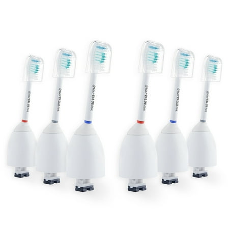 Sonicare Elite - 6 Sonic Replacment Toothbrush Heads Compatible with Philips Sonicare E-series Elite, Essence, Advance, CleanCare, Xtreme, HX7022, HX7023, HX7026