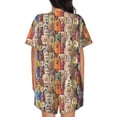 thumbnail image 3 of Bixox Women's Funny Dogs Family Printed Pajama Set 2 Piece Lounge Set Top and Shorts Soft Pajamas, Shorts with Pockets, 3 of 7