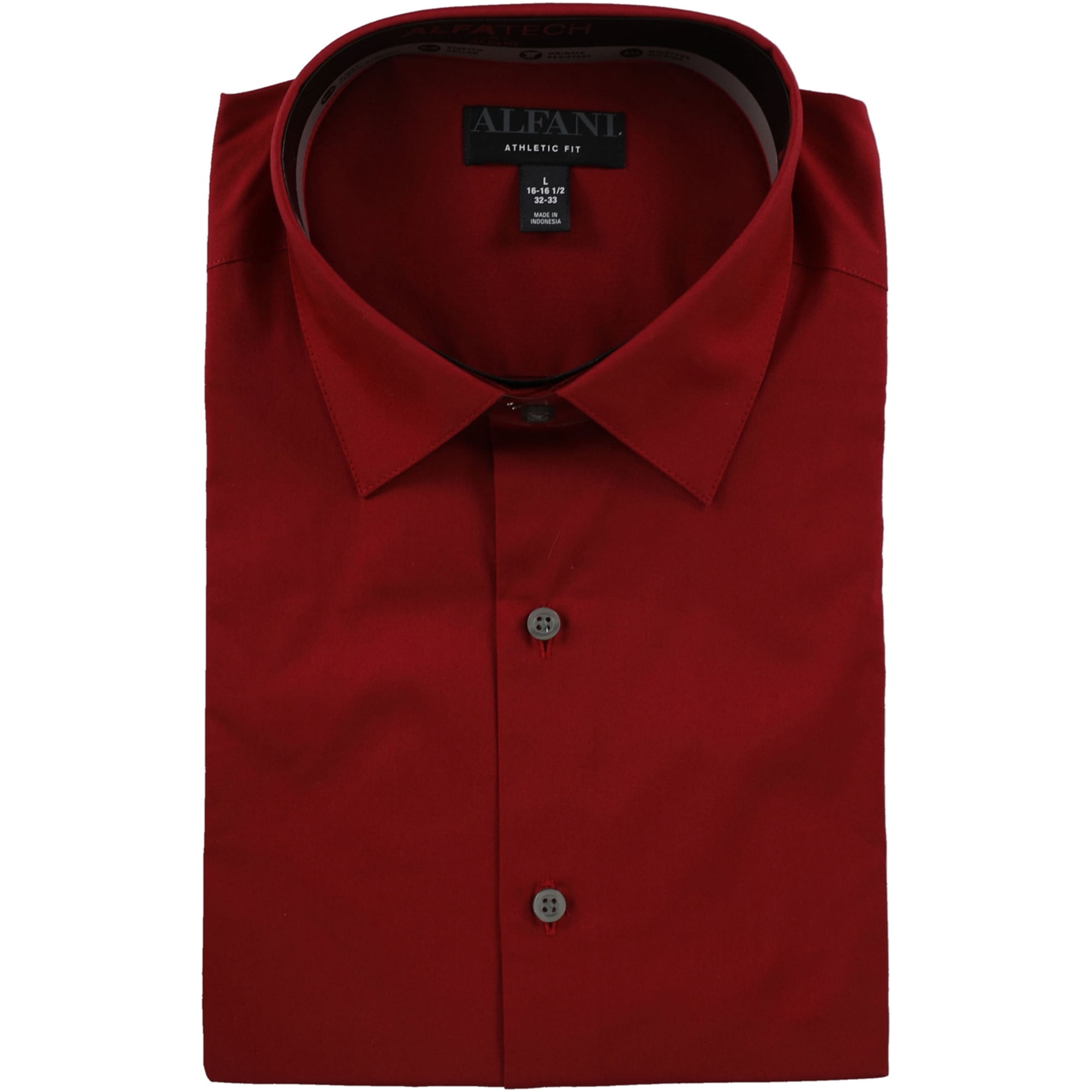 Alfani Mens Colla red Button Up Dress 