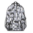 thumbnail image 3 of Cute Border Collie Pattern Backpack for School,Cute School Bag,Schoolbag with Adjustable Shoulder Straps & Padded Back,16.9 Inch, 3 of 5
