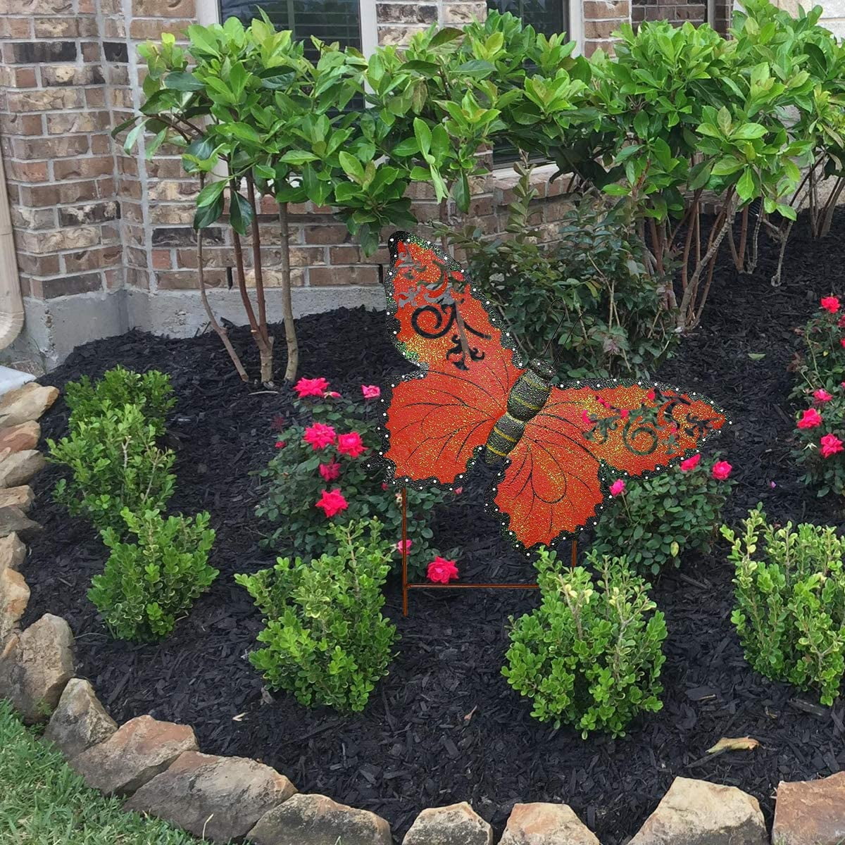 Metal Butterfly Garden Stakes Spring Decorative Yard Signs&nbsp;
